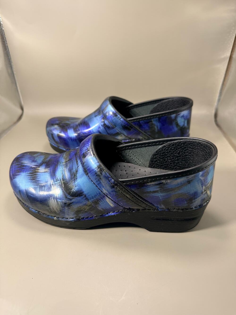 Dansko Professional clogs  "Blue Brush" or "Blue Brushstroke" Size US 10